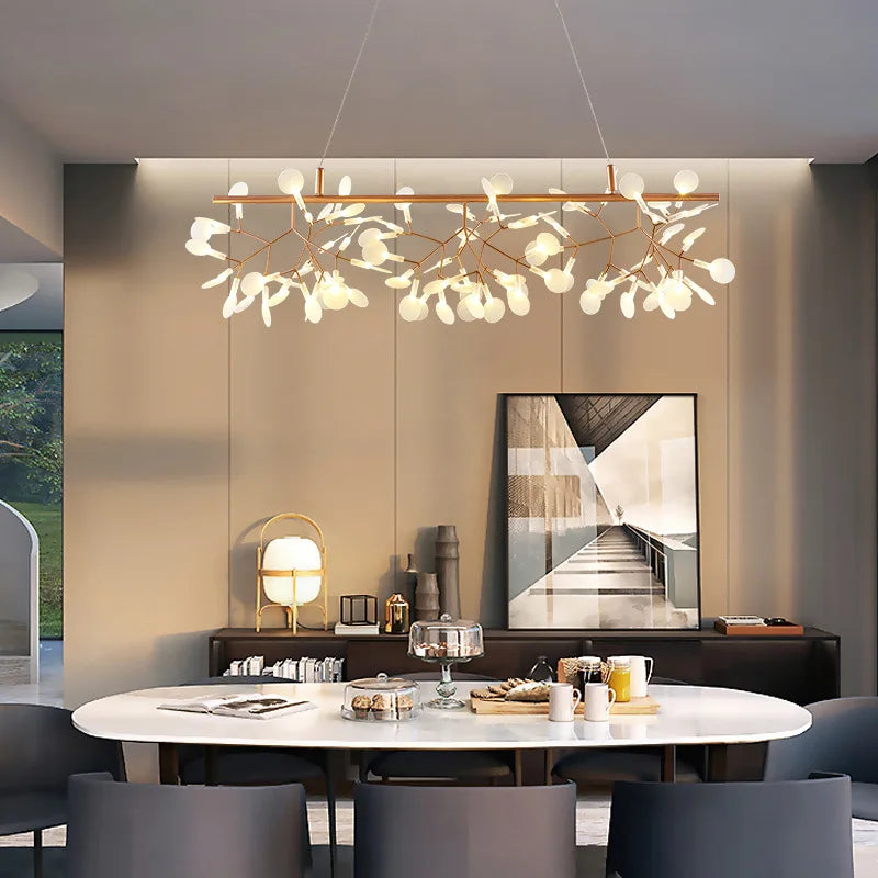 lustre LED créatif en acier inoxydable et acrylique pour décoration intérieure - vue 4 sur 18
