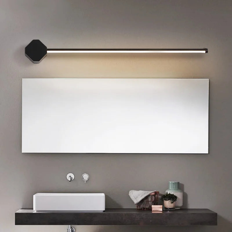 lampe de vanité led aluminium pour miroir et maquillage moderne - vue 3 sur 9