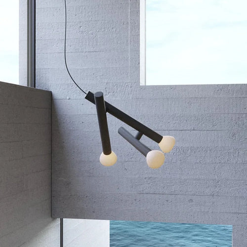 suspension design artistique en verre réglable pour intérieur décoratif - vue 4 sur 10
