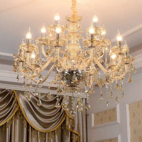 lustre en cristal lumineux pour décoration moderne élégante - vue 5 sur 13