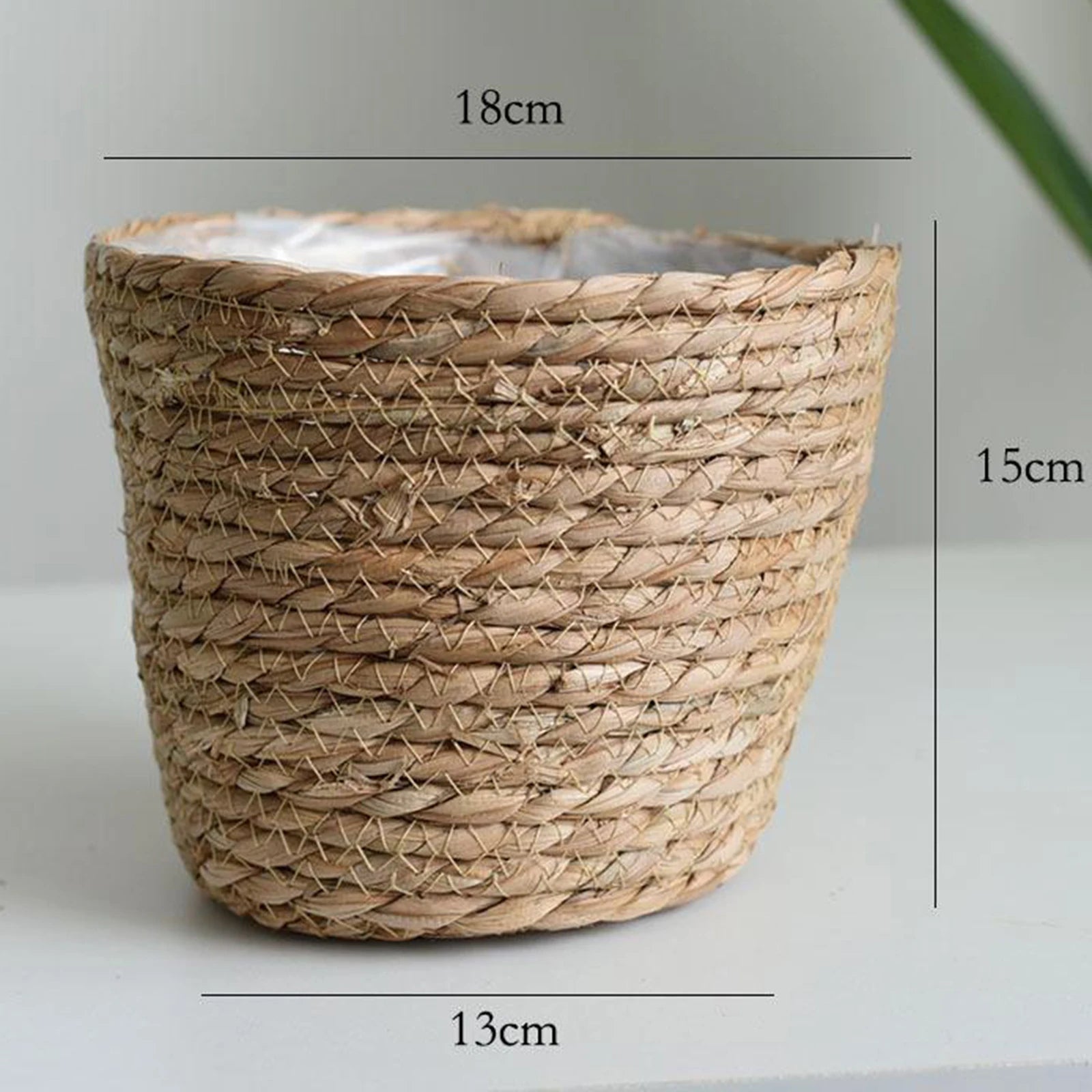 doublures en rotin pour paniers à plantes et décoration jardin - vue 8 sur 12