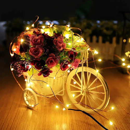 guirlande lumineuse led en fil de cuivre pour décorations de fête - vue 5 sur 15