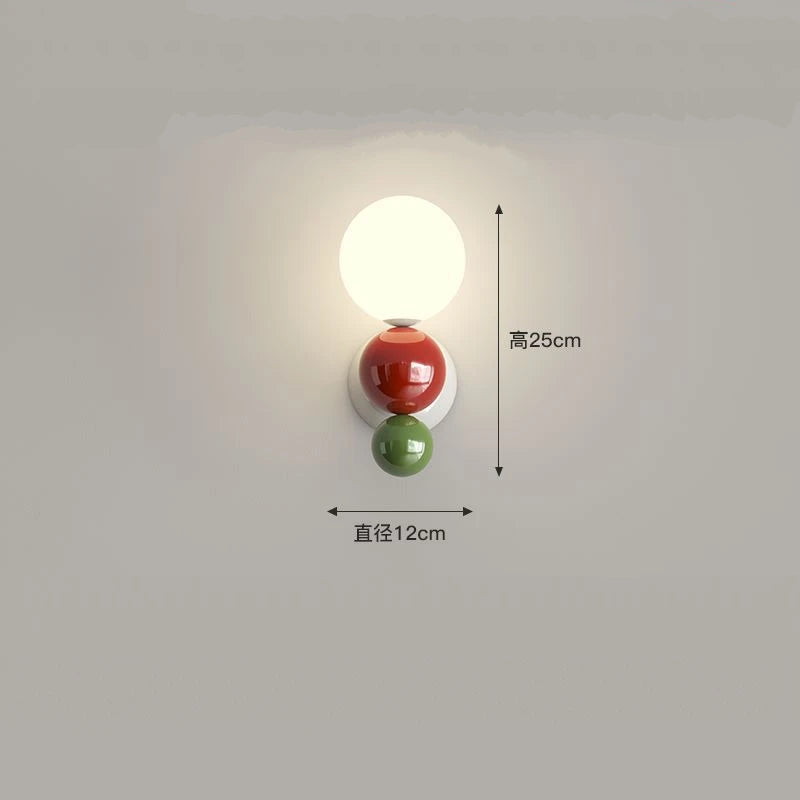 applique murale led en métal avec boule acrylique - vue 12 sur 12