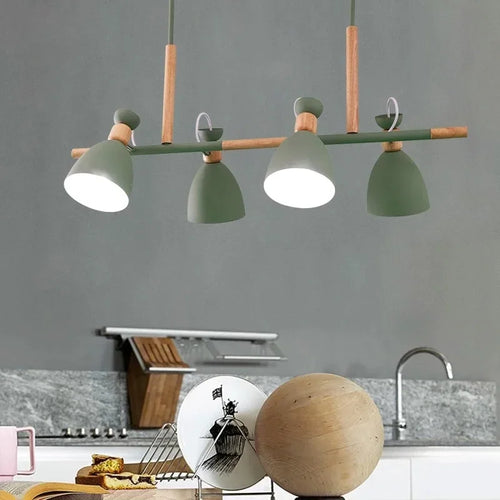 suspension led en rondins nordiques décoratives - vue 3 sur 9