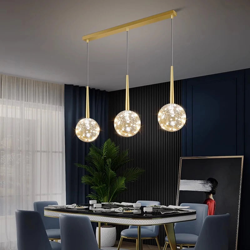 lustre nordique suspension éclairage intérieur décoration maison - vue 4 sur 10