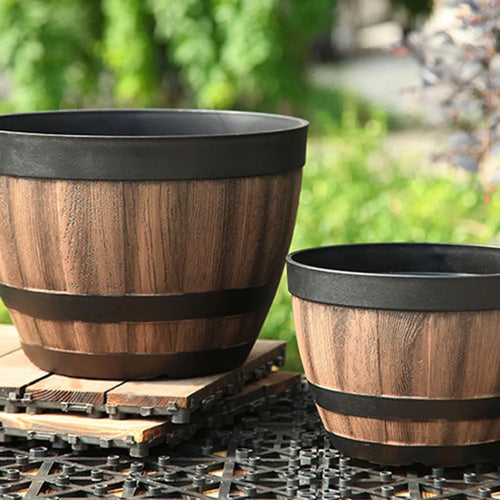 pot de fleurs rétro en seau pour jardin et décoration intérieure - vue 8 sur 8