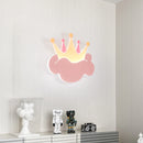 applique murale couronne avec télécommande pour chambre d'enfant