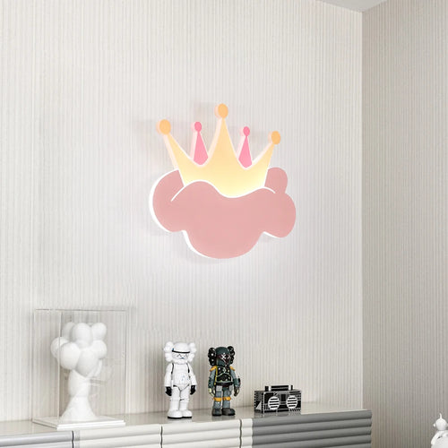 applique murale couronne avec télécommande pour chambre d'enfant - vue 4 sur 9