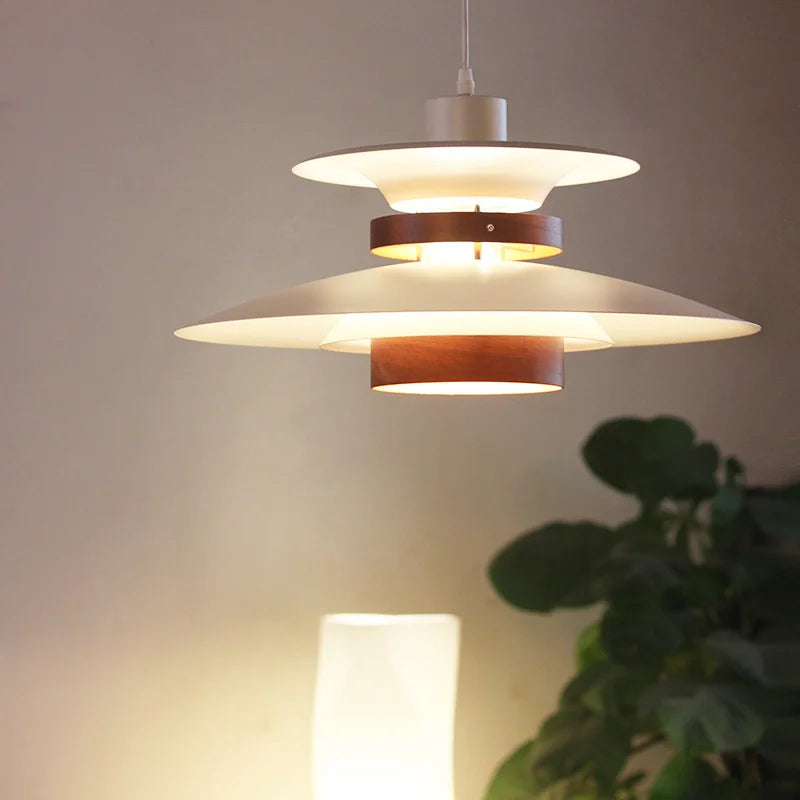 lustre moderne en forme de parapluie avec lumière colorée - vue 2 sur 12