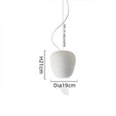 Suspension design LED en verre blanc laiteux Caligari