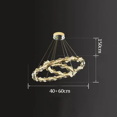 lustre moderne en cristal pour ambiance élégante et minimaliste - vue 11 sur 19