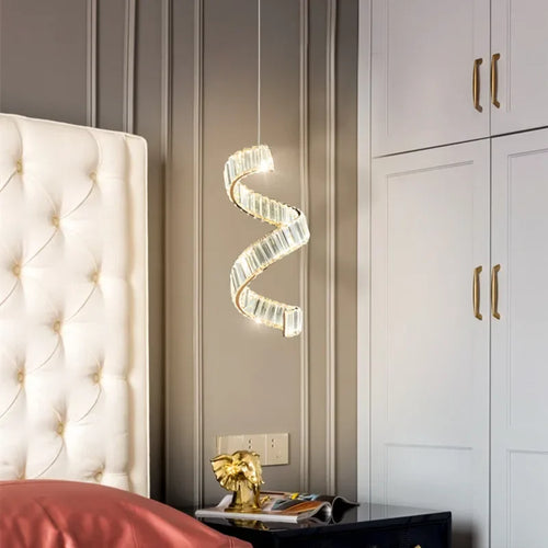 Luxury Restaurant LED Crystal Chandelier Modern High-end Design Gold/Silver Dimming Lamp Bar Kitchen Island Stair Pendant Lights - vue 6 sur 12