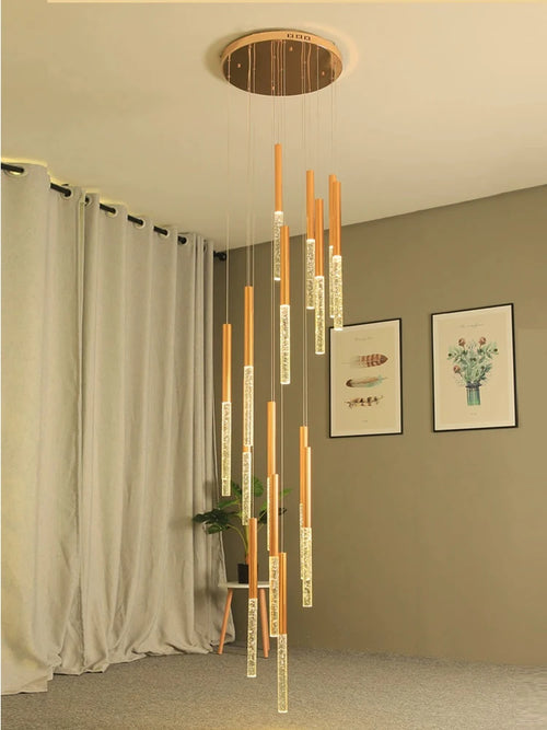 lustre en cristal moderne pour éclairage intérieur minimaliste - vue 3 sur 15