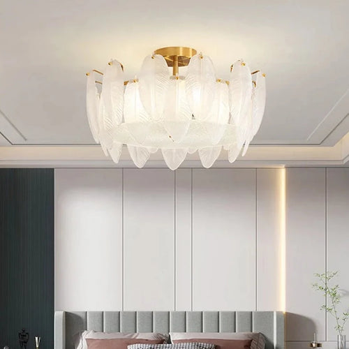 Lustre design moderne en verre - vue 5 sur 13