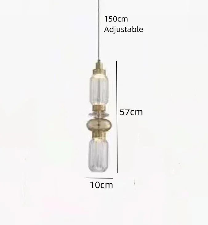 lustre moderne en cristal avec éclairage led pour décoration intérieure - vue 10 sur 14