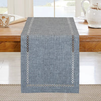 chemin de table lin ajoure style moderne repas