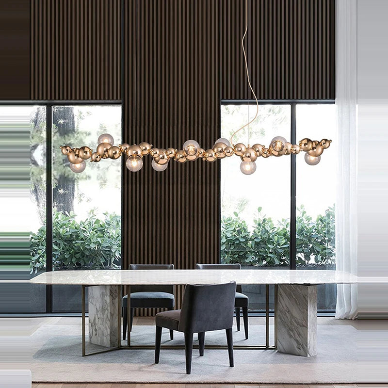 lustre led design moléculaire à intensité variable tendance 2024 - vue 5 sur 16