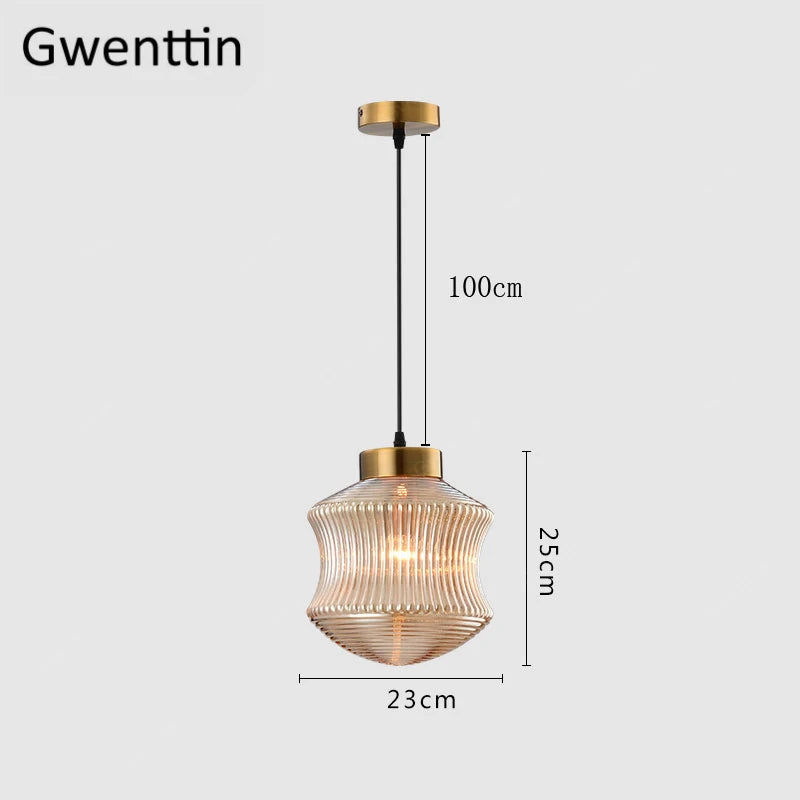 suspension en verre teinté pour décoration intérieure moderne - vue 8 sur 8