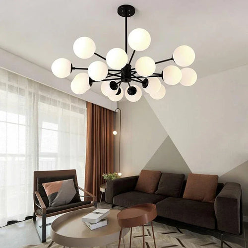 lustre moderne en verre pour intérieur lumineux - vue 4 sur 13