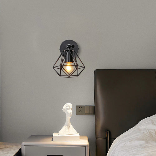applique murale vintage cage loft industriel led éclairage intérieur - vue 3 sur 10