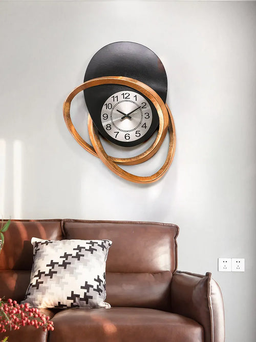 horloge murale en fer forgé pour décoration intérieure artisanale - vue 3 sur 8