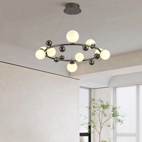 suspension nordique en métal et verre décoratif pour intérieur - vue 3 sur 13