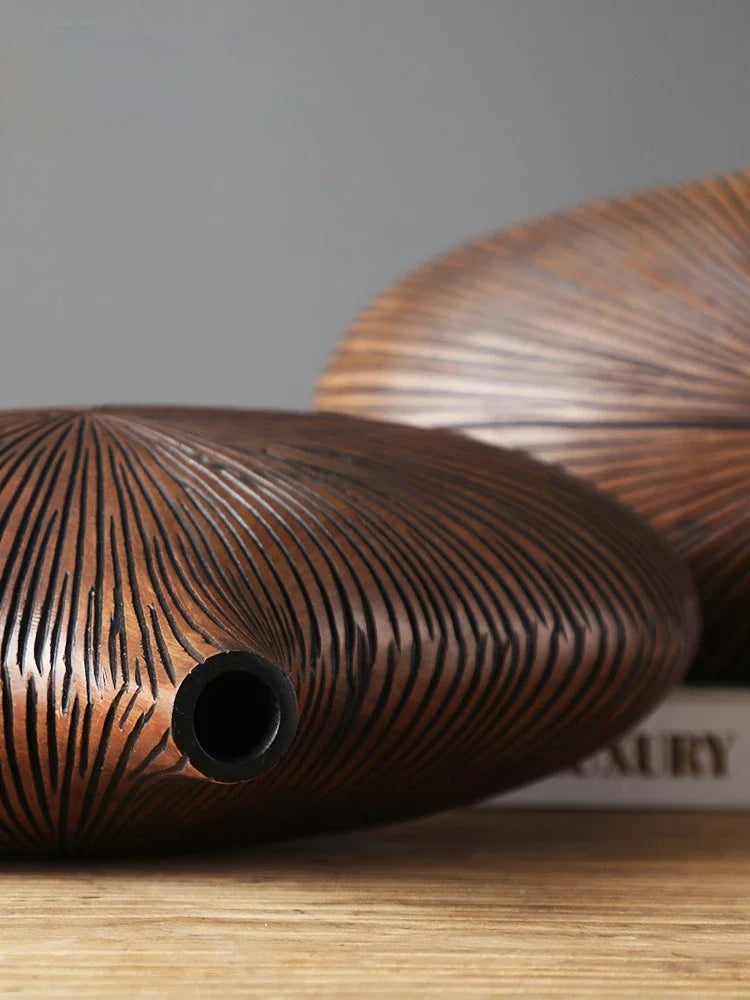 vase en résine moderne pour fleurs séchées décoration artisanale - vue 4 sur 9