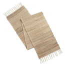 Chemin de table jute rustique avec pompons tresse