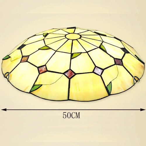 lustre tiffany méditerranéen bohème vitrail pour décoration intérieure - vue 9 sur 9