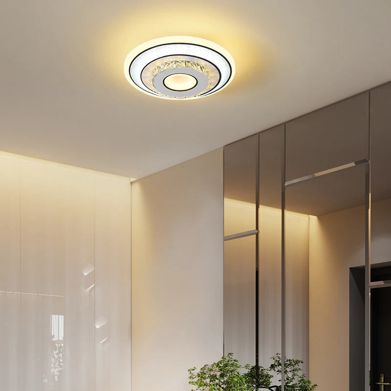 plafonnier moderne minimaliste en cristal à led créatif - vue 3 sur 10