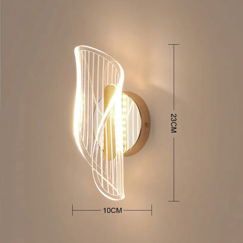 Applique murale moderne led acrylique salon intérieur chambre décoration - vue 3 sur 12