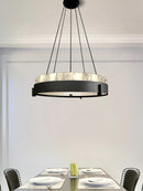 lustre moderne en marbre avec éclairage led créatif intérieur