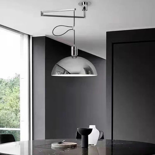 Suspension télescopiques modernes pliantes en métal salle à manger cuisine barre d'étude rotatif décor à la maison éclairage E27 - vue 2 sur 12