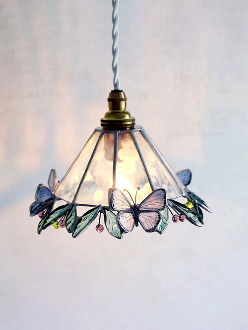lustre multicolore style tiffany pour éclairage intérieur enfants - vue 4 sur 9