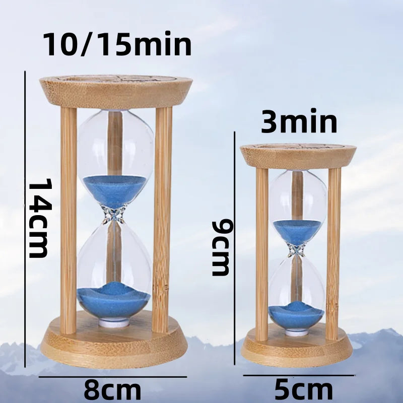 sablier en bois fait main horloge de sable créative décoration intérieure - vue 2 sur 10
