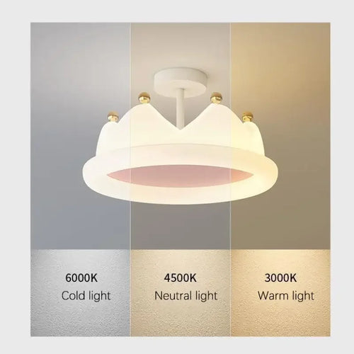plafonnier créatif couronne led protection des yeux romantique pour enfants - vue 6 sur 10