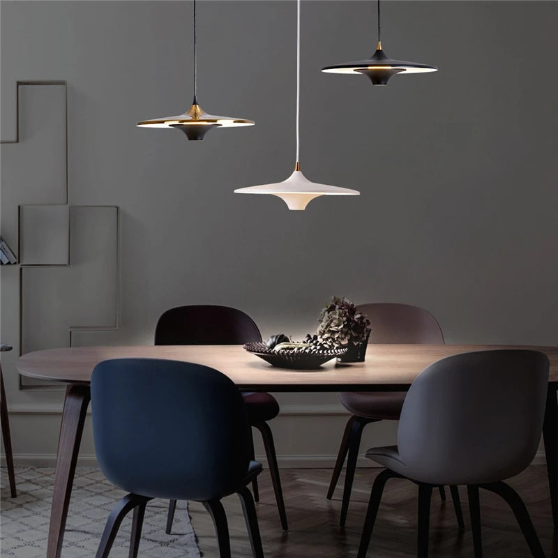 suspension led modernes simples et créatives nordiques - vue 4 sur 14