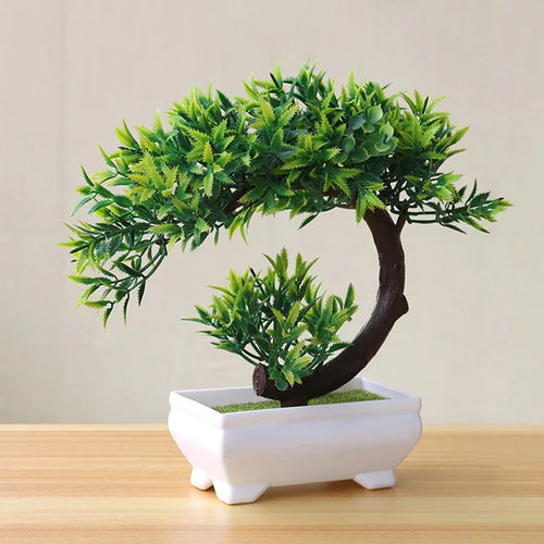 bonsaï plantes artificielles vertes décoration fête mariage et bureau - vue 11 sur 14