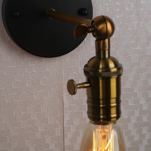 applique murale vintage en fer à led pour intérieur rétro - vue 6 sur 9