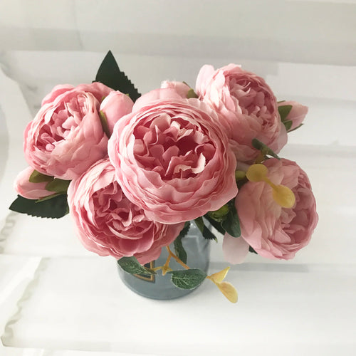 bouquet de pivoines artificielles pour décoration de mariage intérieur - vue 8 sur 17