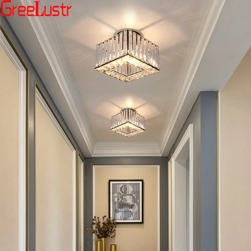Plafonnier moderne en cristal avec led - vue 3 sur 12