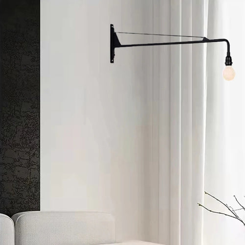 applique murale minimaliste avec interrupteur rotatif à bras long - vue 5 sur 7