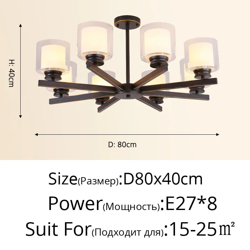 Bosmos European Style Decorative LED Chandeliers For Living Rooms, Bedrooms, And Modern Simple Indoor Lighting - vue 16 sur 21