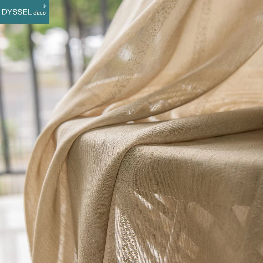 Voilage rayé style europeen americain pour salon chambre - vue 1 sur 8