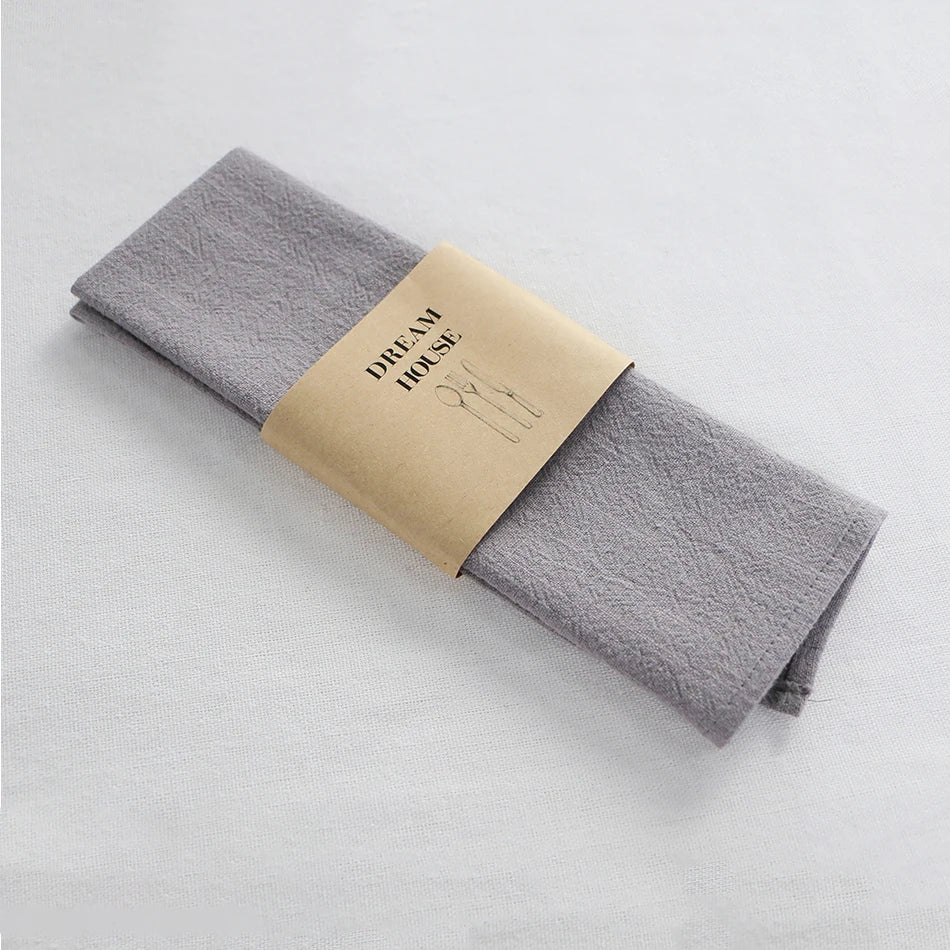 Serviette de table coton lin épais style moderne