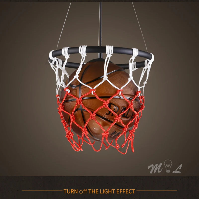suspension en acrylique avec design panier de basket-ball - vue 5 sur 8