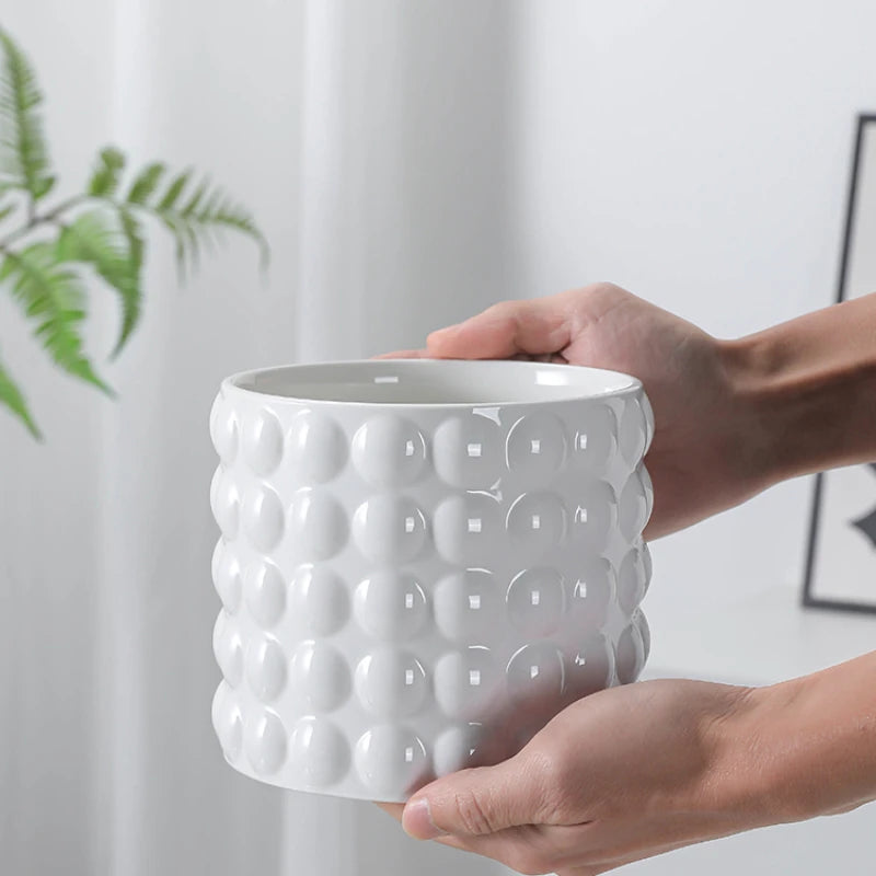 pots en céramique pour plantes succulentes style européen intérieur - vue 4 sur 7