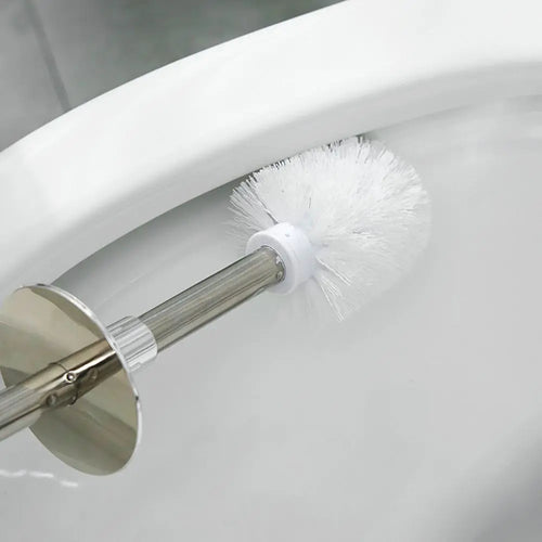 ensemble de brosse de toilette et support autonome pour salle de bain - vue 3 sur 9