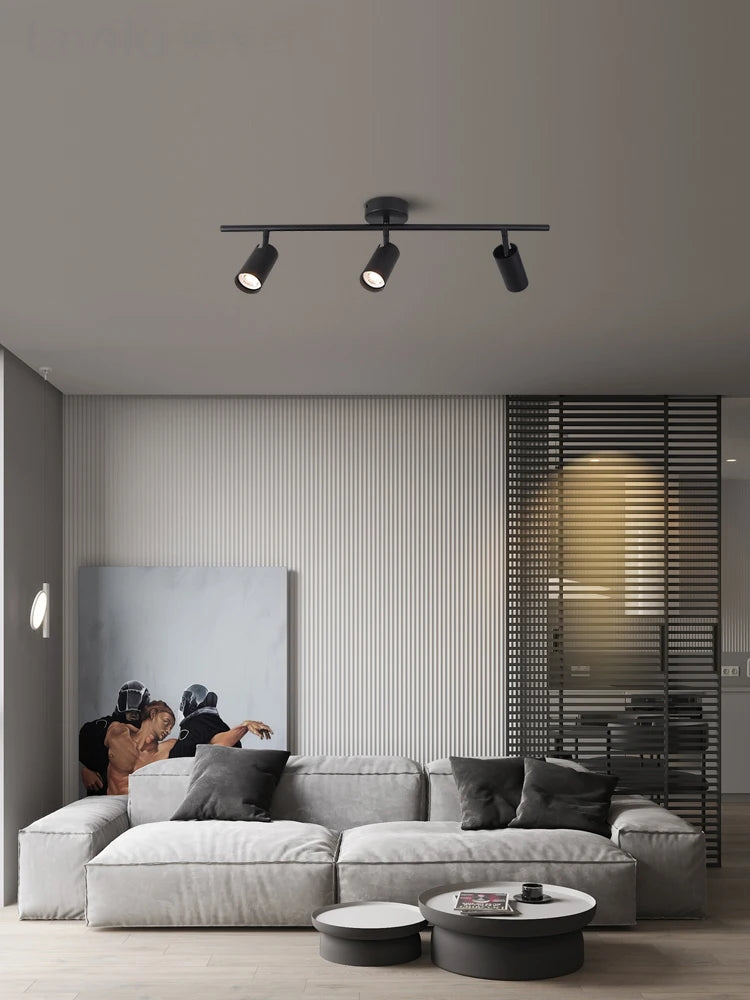 projecteur led 	gu10 sur rail en aluminium angle réglable - vue 2 sur 13