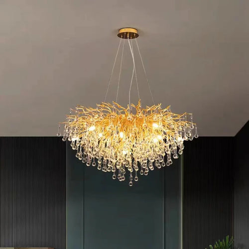 lustre en cristal pour éclairage créatif et décoration élégante - vue 6 sur 8